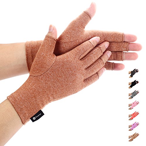 Duerer Arthritis Handschuhe - Compression Handschuhe f¨¹r Rheumatoide & Osteoarthritis - Handschuhe bieten arthritische Gelenkschmerzen Linderung der Symptome - M?nner und Frauen(Braun, M)  
