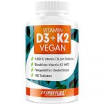 VITAMIN D3 K2 VEGAN • 5000 IE D3 + 200 mcg K2 (MK7) - 180 Tabletten mit Vitamin D3 hochdosiert aus Flechten - Vorratspackung - rein pflanzlich, 100% vegan, ohne unerwünschte Zusatzstoffe - ProFuel  